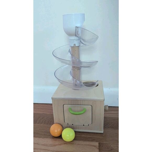 Lovevery Babbler Play Kit 12-18 Month Slide & Seek Ball Run Wood Toy Two Balls - Picture 1 of 4